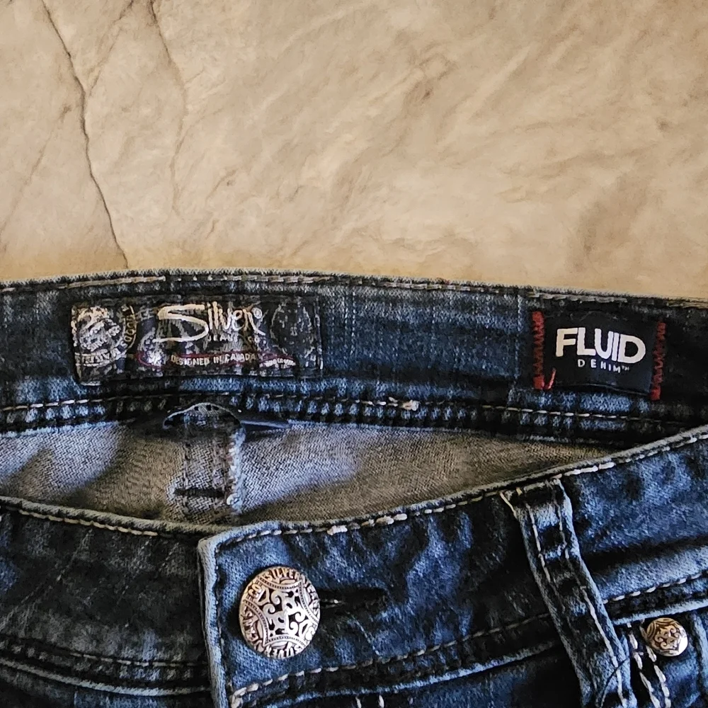 Silver Jeans Suki Mid Super Skinny Fluid Denim Women Sz. 31 Jeans - Picture 9 of 11